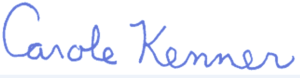 Signature of Carole Kenner.